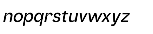 Nomixa Medium Italic Font LOWERCASE