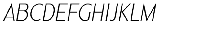 Nonia Extra Light Condensed Italic Font UPPERCASE