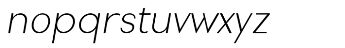 Nonia Extra Light Italic Font LOWERCASE