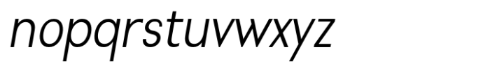 Nonia Light Condensed Italic Font LOWERCASE