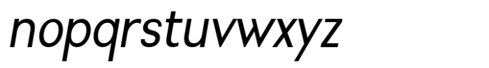 Nonia Regular Condensed Italic Font LOWERCASE
