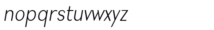 Nonia Small Extra Light Condensed Italic Font LOWERCASE
