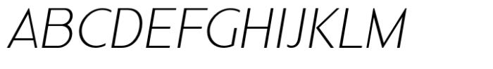 Nonia Small Extra Light Italic Font UPPERCASE