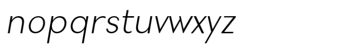 Nonia Small Extra Light Italic Font LOWERCASE