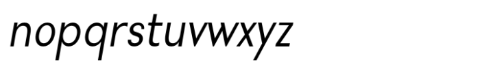 Nonia Small Light Condensed Italic Font LOWERCASE