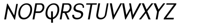Nonia Small Regular Condensed Italic Font UPPERCASE
