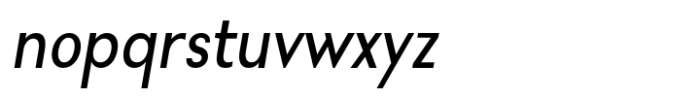 Nonia Small Regular Condensed Italic Font LOWERCASE