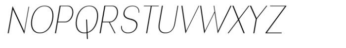 Nonia Small Thin Condensed Italic Font UPPERCASE