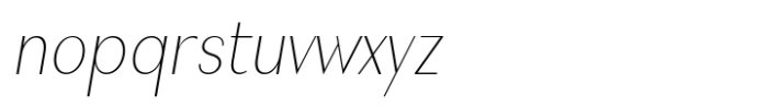 Nonia Small Thin Condensed Italic Font LOWERCASE