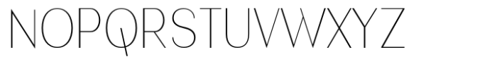 Nonia Small Thin Condensed Font UPPERCASE
