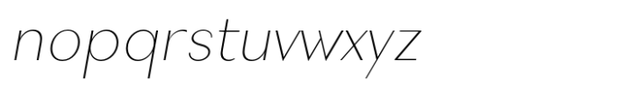 Nonia Small Thin Italic Font LOWERCASE