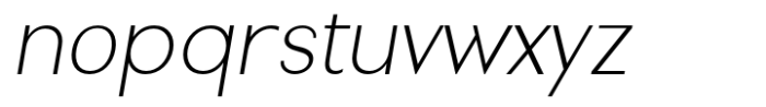 Nonia X Nonia X Extra Light Italic Font LOWERCASE