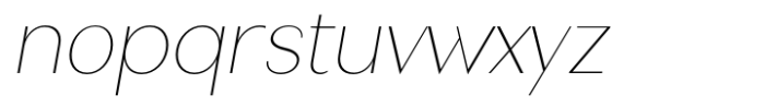 Nonia X Nonia X Thin Italic Font LOWERCASE