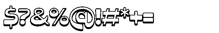 Noods Soup Extrude Font OTHER CHARS