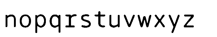 Noods Soup Mono Font LOWERCASE