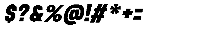 Nope Black Condensed Italic Font OTHER CHARS
