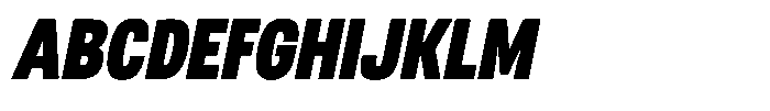 Nope Black Condensed Italic Font UPPERCASE