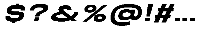 Nope Black Wide Italic Font OTHER CHARS