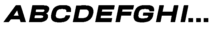 Nope Black Wide Italic Font UPPERCASE