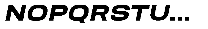 Nope Black Wide Italic Font UPPERCASE