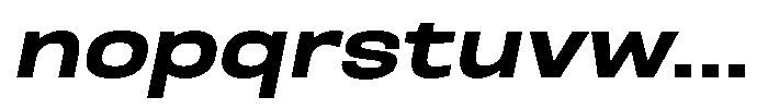 Nope Black Wide Italic Font LOWERCASE