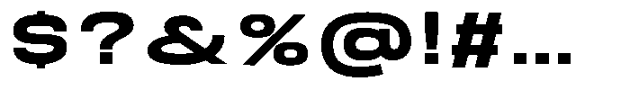 Nope Black Wide Font OTHER CHARS