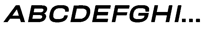 Nope Bold Wide Italic Font UPPERCASE