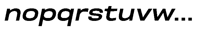 Nope Bold Wide Italic Font LOWERCASE