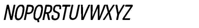 Nope Condensed Italic Font UPPERCASE