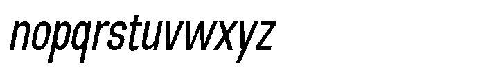 Nope Condensed Italic Font LOWERCASE
