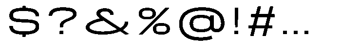 Nope Expanded Font OTHER CHARS