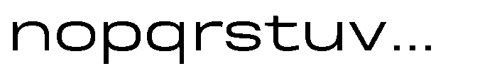 Nope Expanded Font LOWERCASE