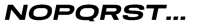 Nope Extra Bold Expanded Italic Font UPPERCASE