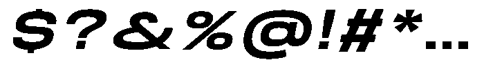 Nope Extra Bold Wide Italic Font OTHER CHARS