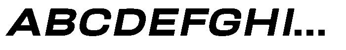 Nope Extra Bold Wide Italic Font UPPERCASE