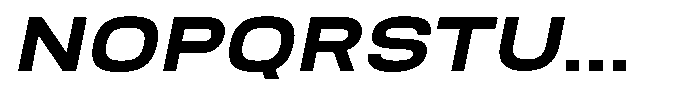 Nope Extra Bold Wide Italic Font UPPERCASE