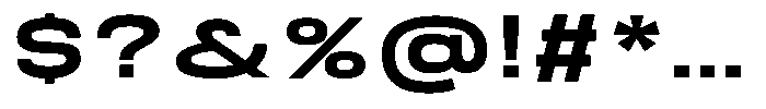 Nope Extra Bold Wide Font OTHER CHARS