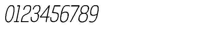 Nope Extra Light Condensed Italic Font OTHER CHARS
