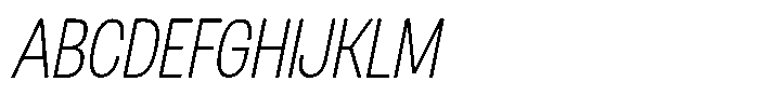 Nope Extra Light Condensed Italic Font UPPERCASE