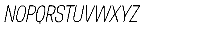 Nope Extra Light Condensed Italic Font UPPERCASE
