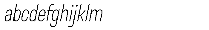 Nope Extra Light Condensed Italic FONT