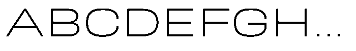 Nope Extra Light Expanded Font UPPERCASE