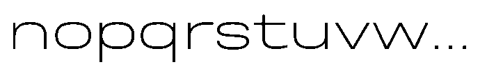 Nope Extra Light Expanded Font LOWERCASE