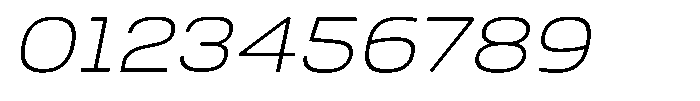 Nope Extra Light Wide Italic Font OTHER CHARS