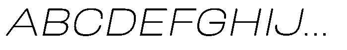 Nope Extra Light Wide Italic Font UPPERCASE