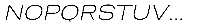 Nope Extra Light Wide Italic Font UPPERCASE