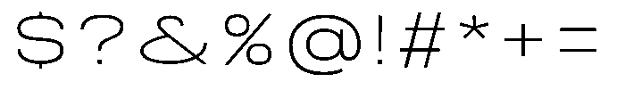 Nope Extra Light Wide Font OTHER CHARS