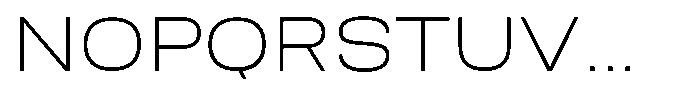 Nope Extra Light Wide Font UPPERCASE