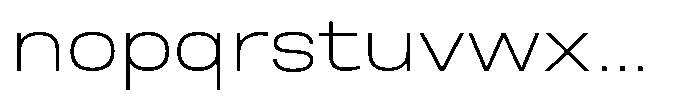 Nope Extra Light Wide Font LOWERCASE