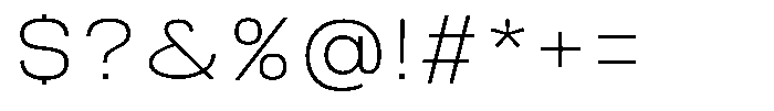 Nope Extra Light Font OTHER CHARS